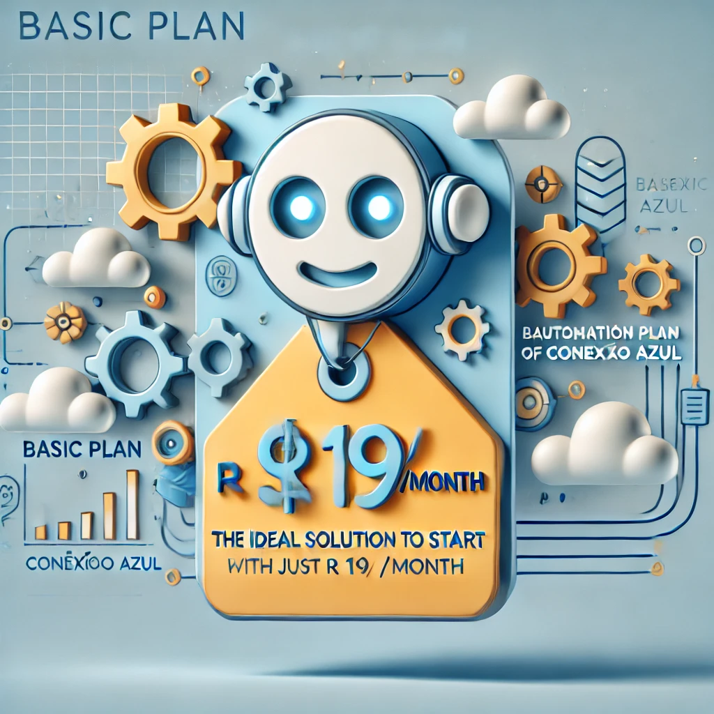 [jp03ym8kqqrnox8j] Plano Basic da Conexão Azul: A Solução Ideal para Começar por Apenas R$ 19/mês Assinatura da Solução de Automação com Robôs de Conversação (Chatbot) com Inteligência Artificial 